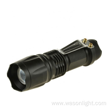 Wholesale good price j5 mini small sun EDC outdoor gear tactical led torch flesh light with metal clip for camping hiking